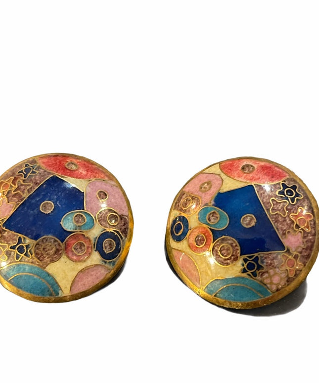 VintAge c1980s Abstract Ceramic earrings