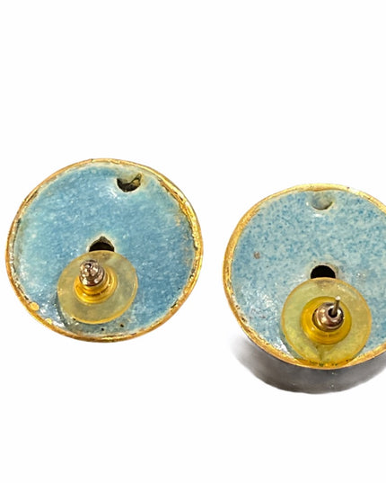 VintAge c1980s Abstract Ceramic earrings