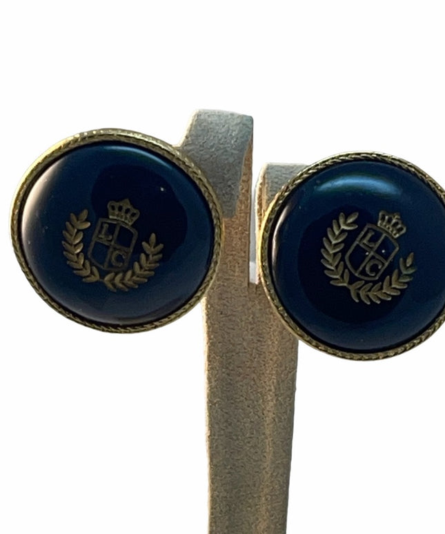 VTG C1980s Liz Claiborne Clip on insignia earrings