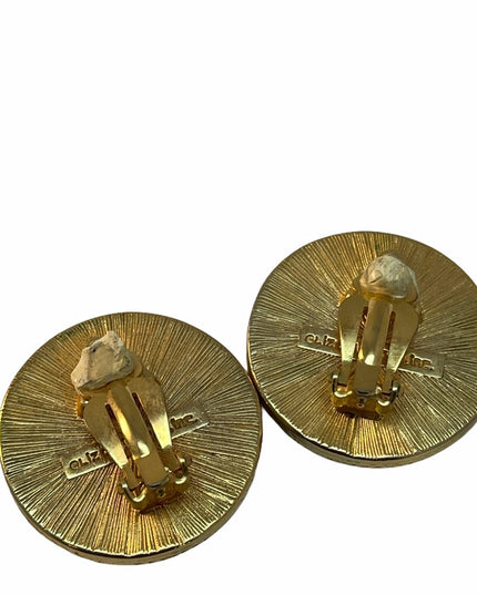 VTG C1980s Liz Claiborne Clip on insignia earrings