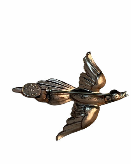 VTG C1960s Coro Sterling silver bird brooch