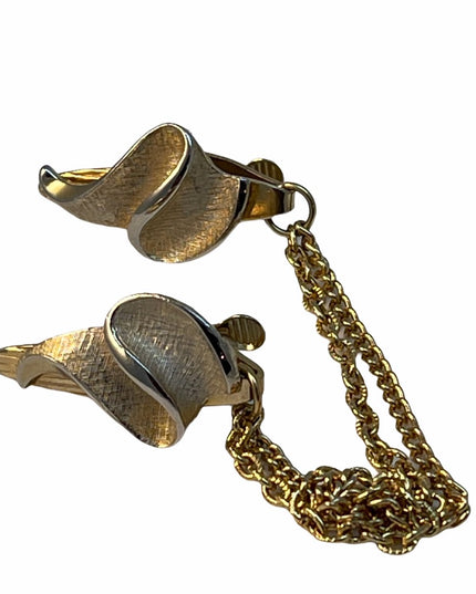 VTG Gold tone Abstract Sweater clips