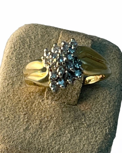 10k Y Gold Diamond cluster ring APPRAISAL