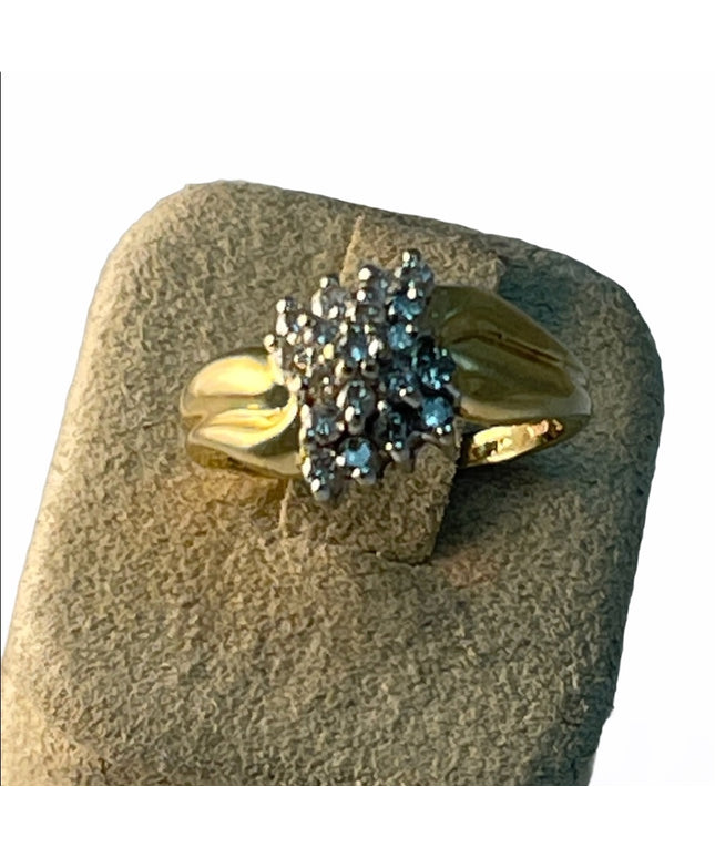 10k Y Gold Diamond cluster ring APPRAISAL