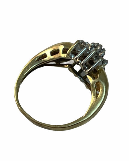 10k Y Gold Diamond cluster ring APPRAISAL