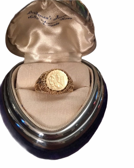 Vintage 14k gold Indian Head ring Beauty!