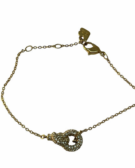 Gold plt Authentic Swarovski Swan crystal bracelet Authentic item