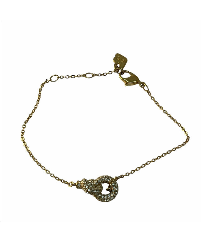 Gold plt Authentic Swarovski Swan crystal bracelet Authentic item