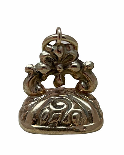 Antique WJP 9K gold stone watch FOB