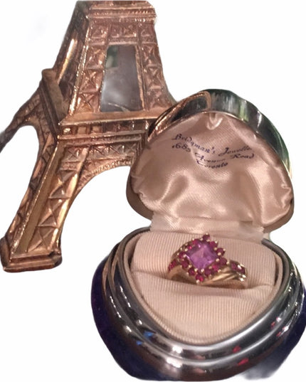 10k Gold Ruby & Amethyst fancy ring beautiful!