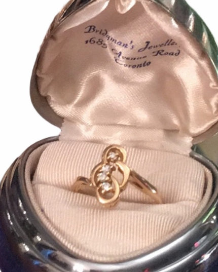 14k Gold Diamond Infinity ring