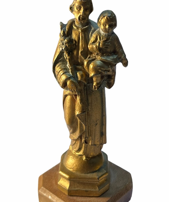 Vintage Italy 3 pc religious statues crucifix