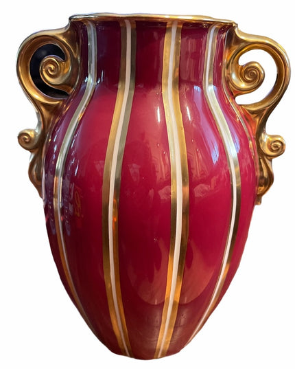 Wade Empress Vintage C1950s Gold burgundy vase