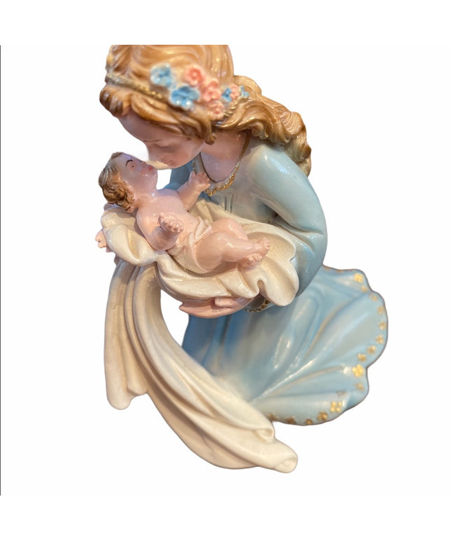 Vintage C1950s Mary Baby Jesus Resin Statue Beauty