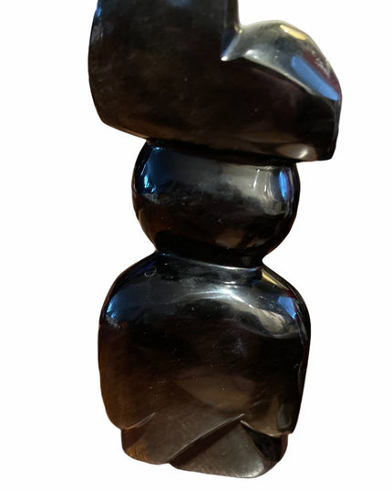 Mexico obsidian Mayan Aztec statue sculpture Onyx