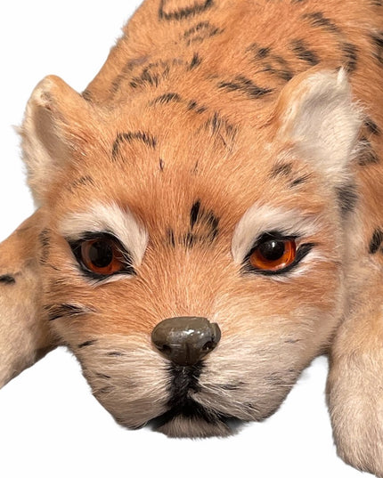 VTG realistic furry cat cougar tiger figure LG
