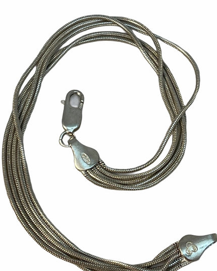Sterling silver Italy 4 strand bracelet