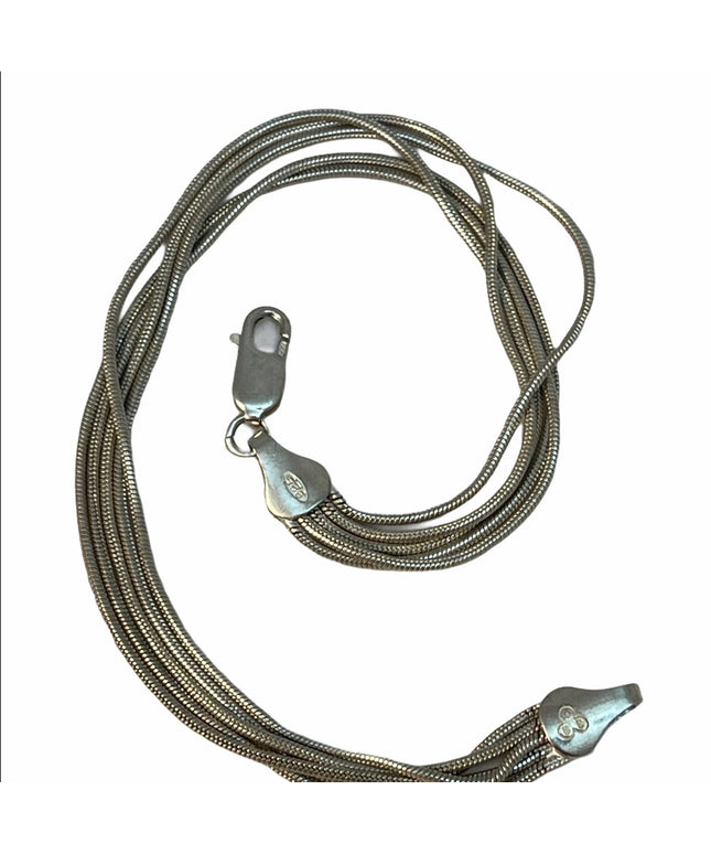 Sterling silver Italy 4 strand bracelet