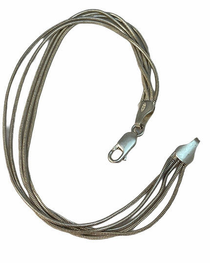 Sterling silver Italy 4 strand bracelet
