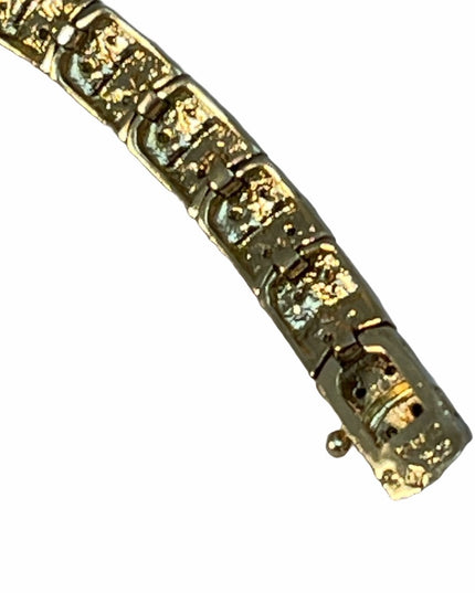 Sterling silver illusion bracelet gold plt finish