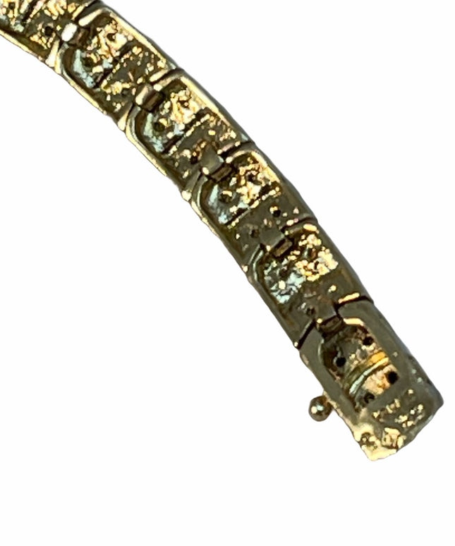 Sterling silver illusion bracelet gold plt finish