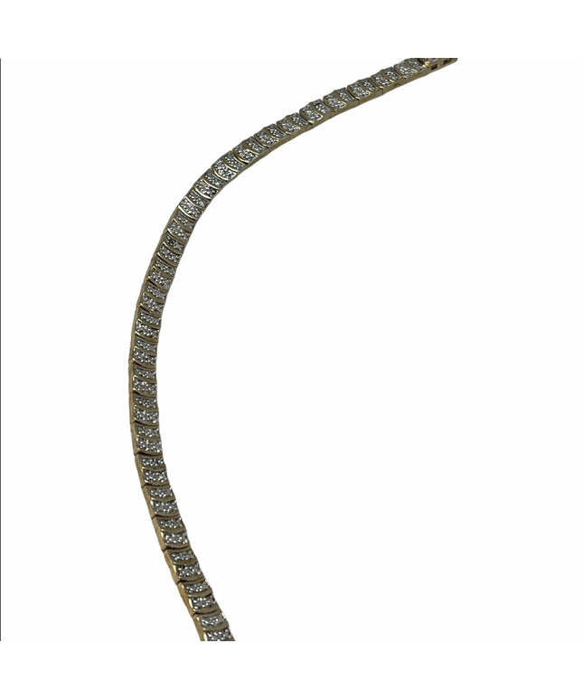 Sterling silver illusion bracelet gold plt finish