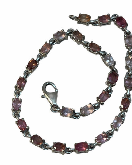 Sterling silver pink crystal/stone? Bracelet