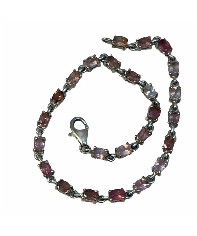 Sterling silver pink crystal/stone? Bracelet