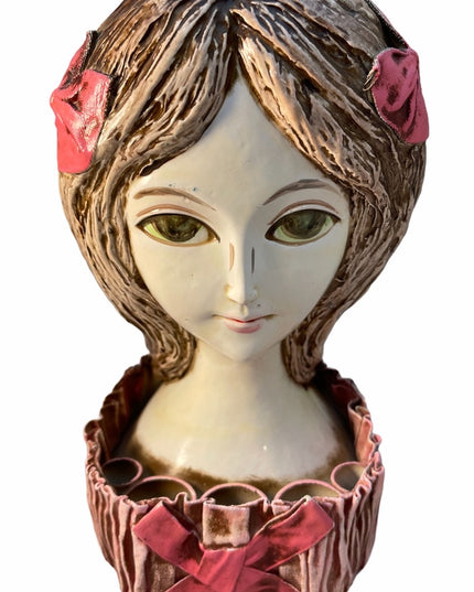 VTG C1950s Lady head RARE lipstick holder boudoir