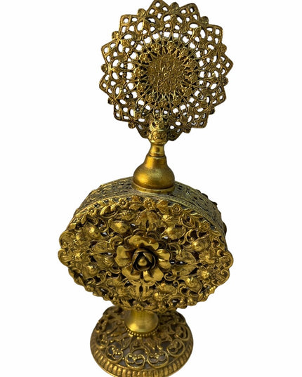 Vintage C1940s France Ormolu brass perfume bottle