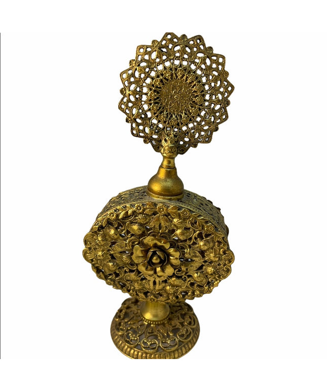 Vintage C1940s France Ormolu brass perfume bottle