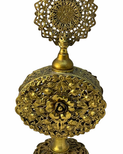Vintage C1940s France Ormolu brass perfume bottle