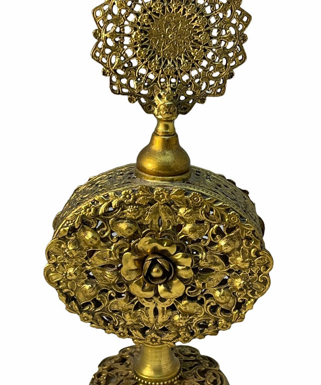 Vintage C1940s France Ormolu brass perfume bottle