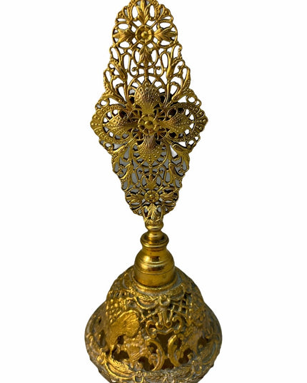 VTG C1940s France brass perfume bottle Ormolu