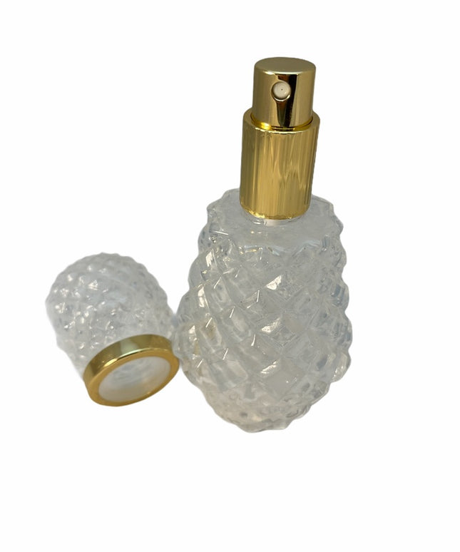 C1950s Hollywood Regency glass perfume atomizer