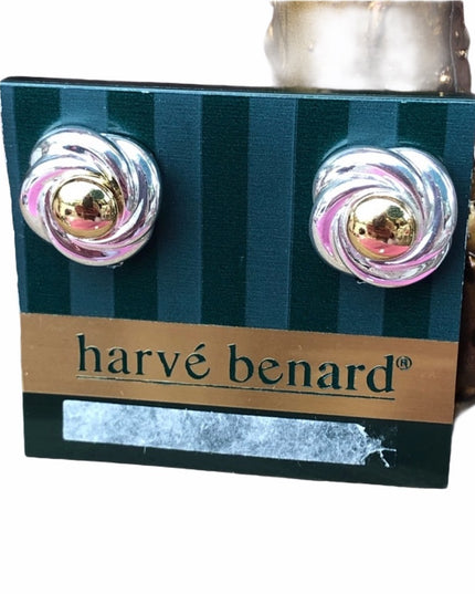 Vintage NEW 1980s Harve Benard gold silver clip on