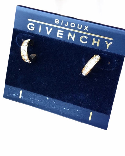 Vintage 1980s Givenchy Bijoux Earrings gold hoop