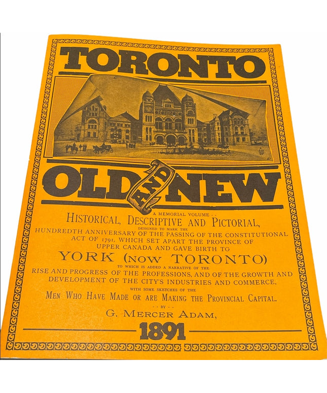 Vintage C1972 Toronto Old & New Historical book