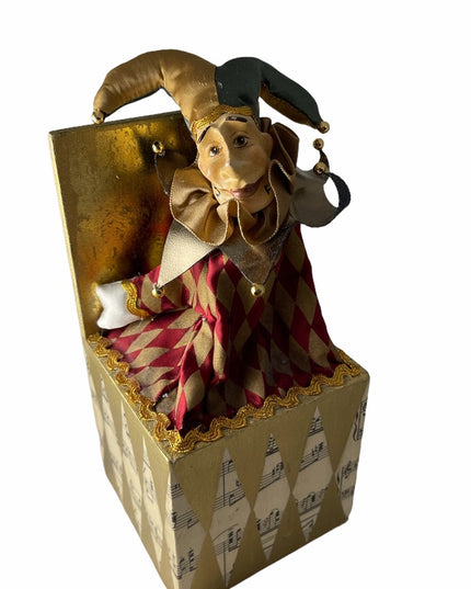 LG Wayne Kleski Jester music box Minuet 8” Tall