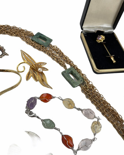 Vintage Jewelry LOT Necklace earrings bracelets