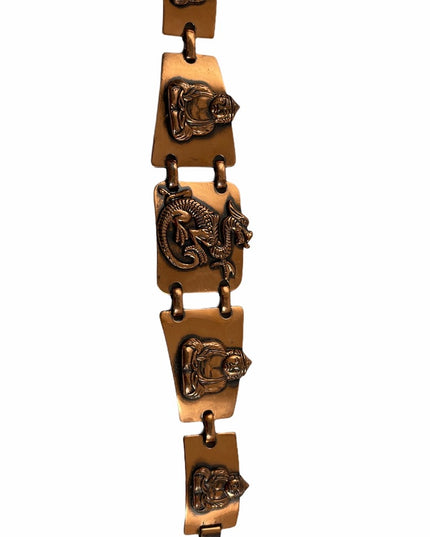 VTG Copper Buddah dragon link Bracelet