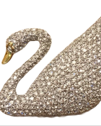Swarovski (swan) crystal pave brooch Anniv…