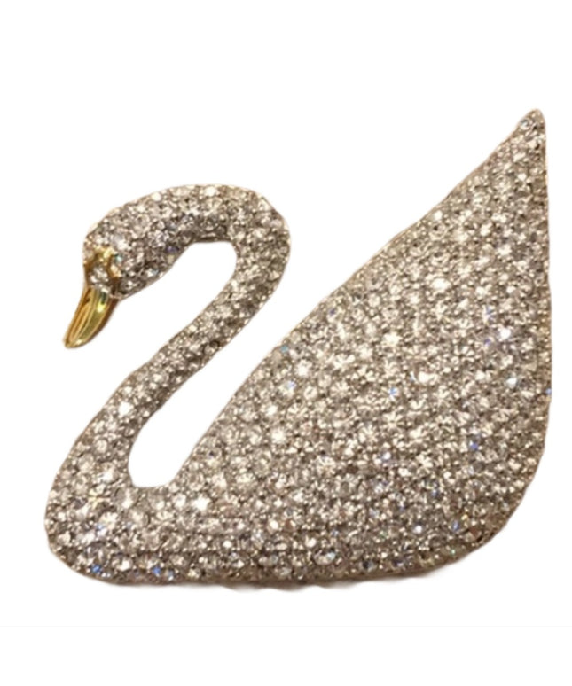 Swarovski (swan) crystal pave brooch Anniv…