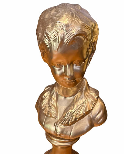 Vintage gold Plaster boy bust display statue PRICE FIRM