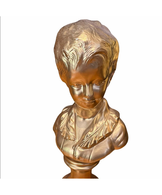 Vintage gold Plaster boy bust display statue PRICE FIRM