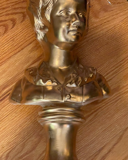 Vintage gold Plaster boy bust display statue PRICE FIRM