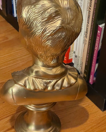 Vintage gold Plaster boy bust display statue PRICE FIRM