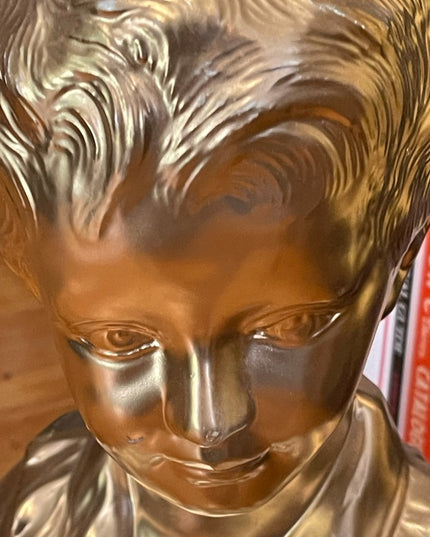 Vintage gold Plaster boy bust display statue PRICE FIRM