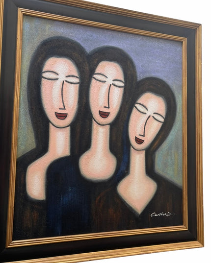 3 sisters  Modigliani repro oil painting Canvas
