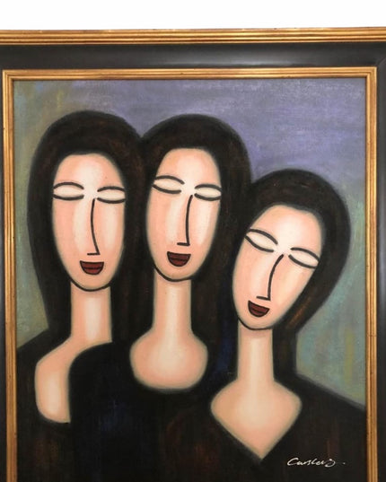 3 sisters  Modigliani repro oil painting Canvas